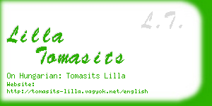 lilla tomasits business card